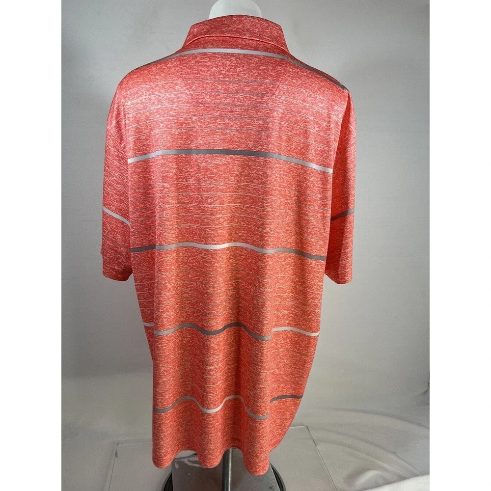 PGA Tour Polo Shirt Mens 2XL Striped Golfcore Casual Performance Athletic
